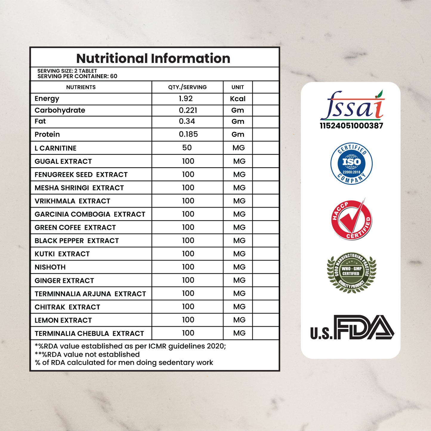 Natural Fat Loss Tablets